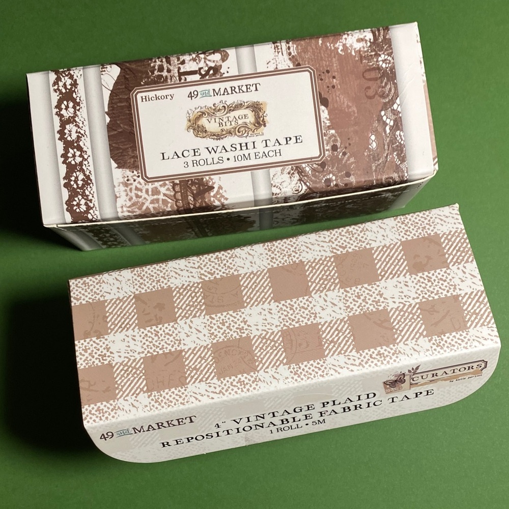 Vintage Plaid Repositionable Fabric Tape - Tan